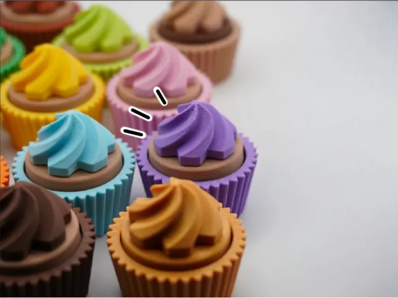 Basmalı Cupcake Anahtarlık – Mavi — görsel 2