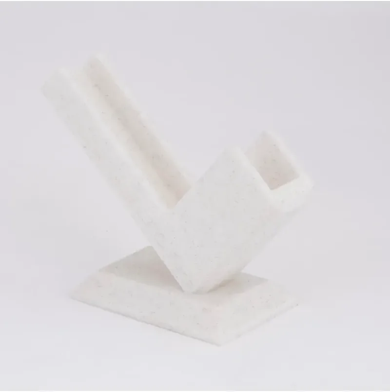 White Desktop Business Card Holder — image 2