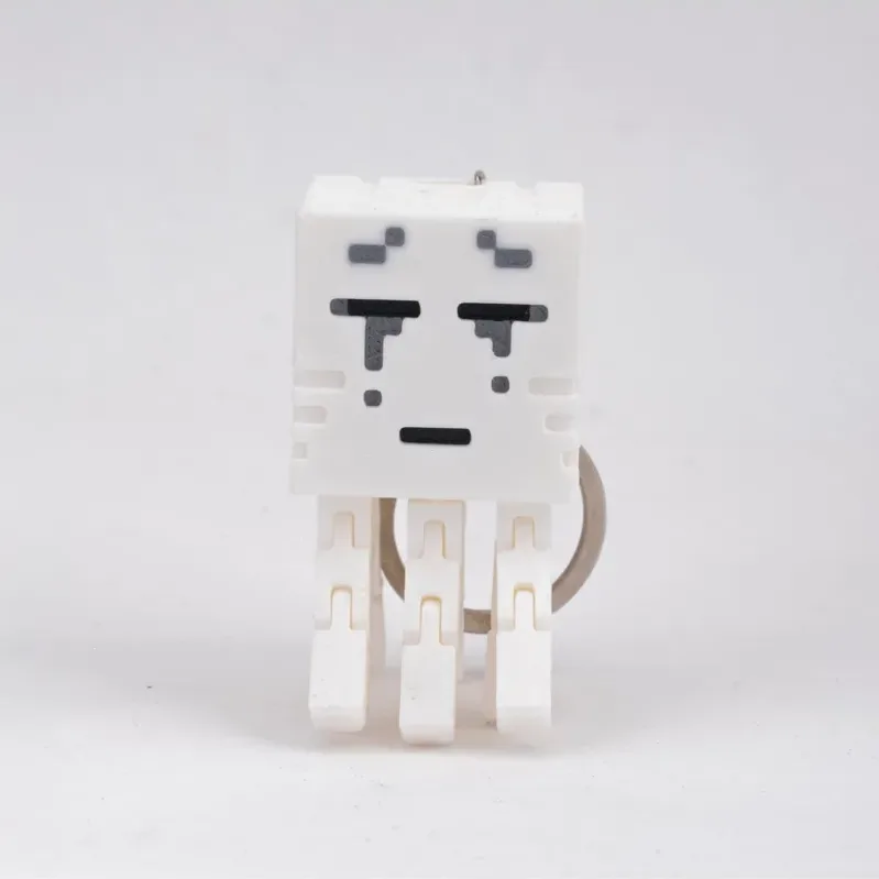 White Pixel Ghost Keychain — image 3