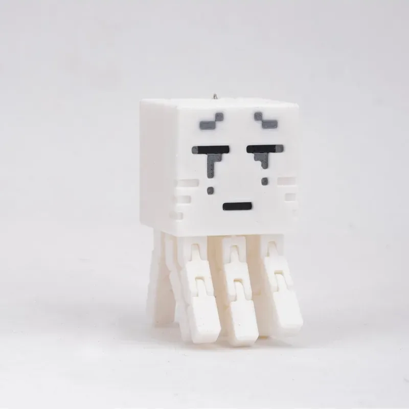 White Pixel Ghost Keychain — image 4