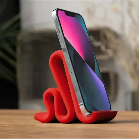 Dalga Tasarımlı Telefon Standı