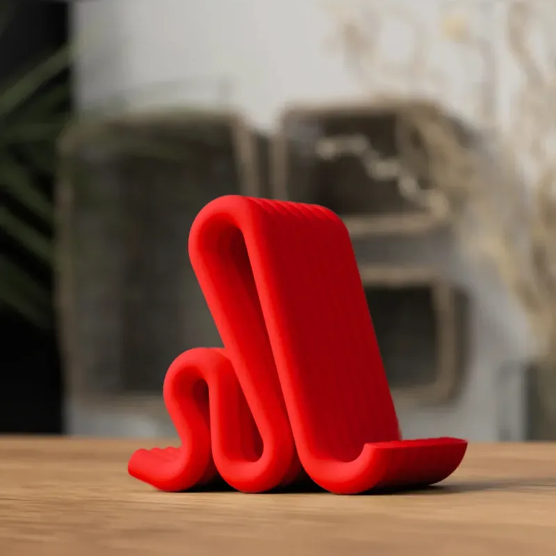 Wave‑Design Phone Stand – Red — image 2