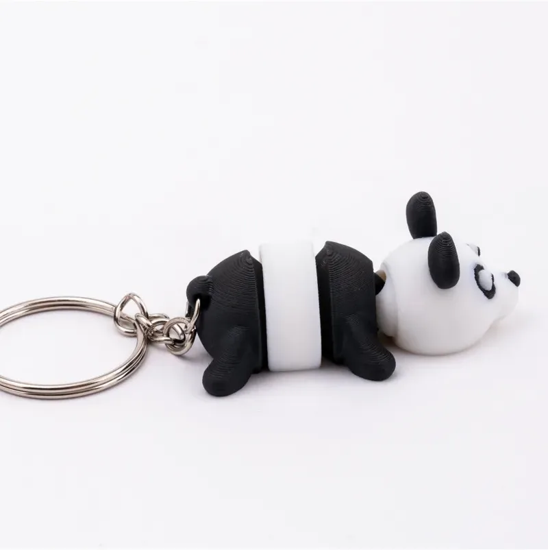 Articulated Panda Keychain 2‑Piece Set – Black & White — image 2