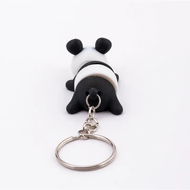 Eklemli Panda Anahtarlık 2'li Set – Siyah Beyaz — görsel 3