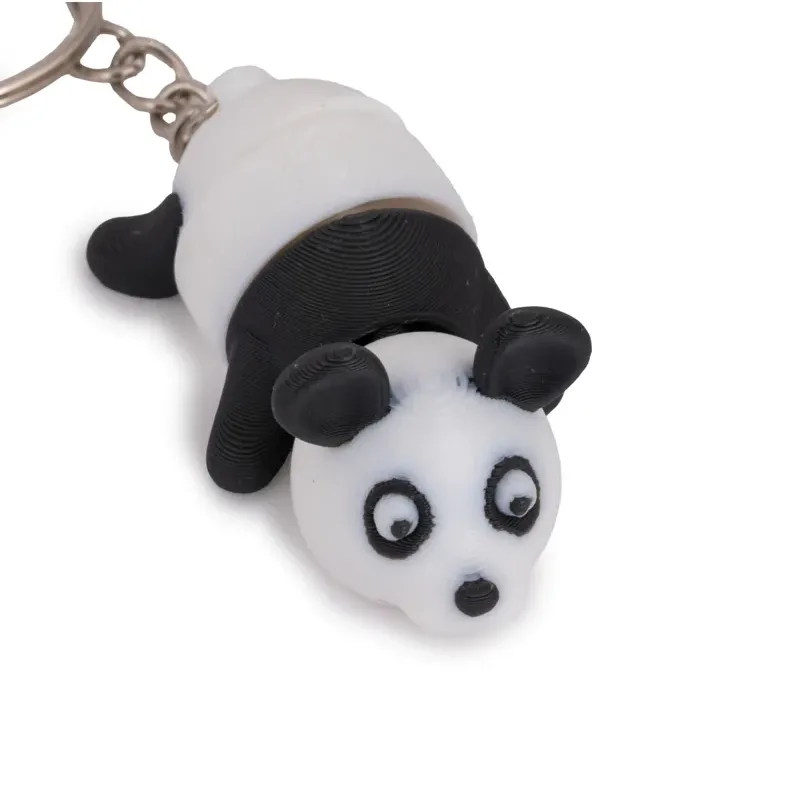 Articulated Panda Keychain 2‑Piece Set – Black & White — image 4