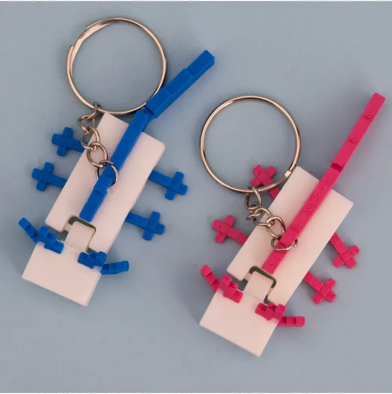 Articulated Pixel Salamander Double Keychain — image 3