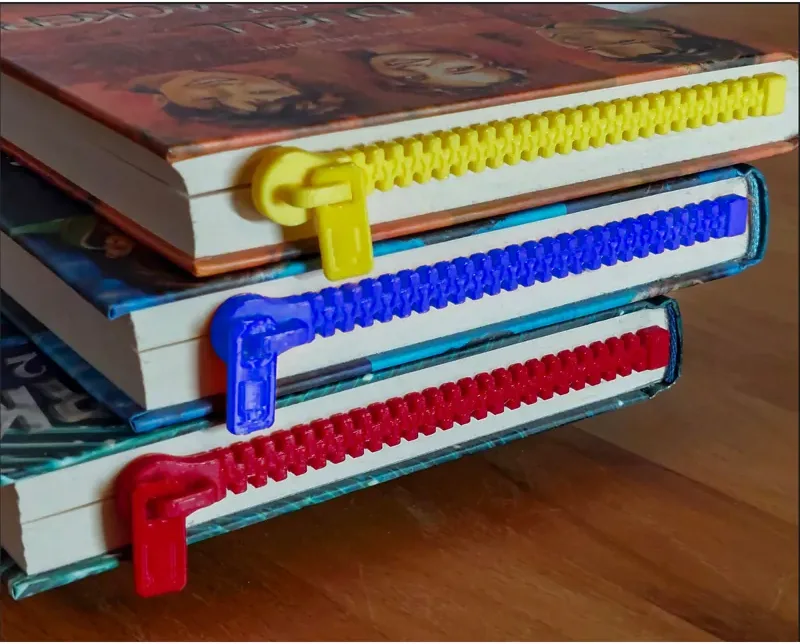 Fermuar Tasarımlı Kitap Ayracı – Sarı