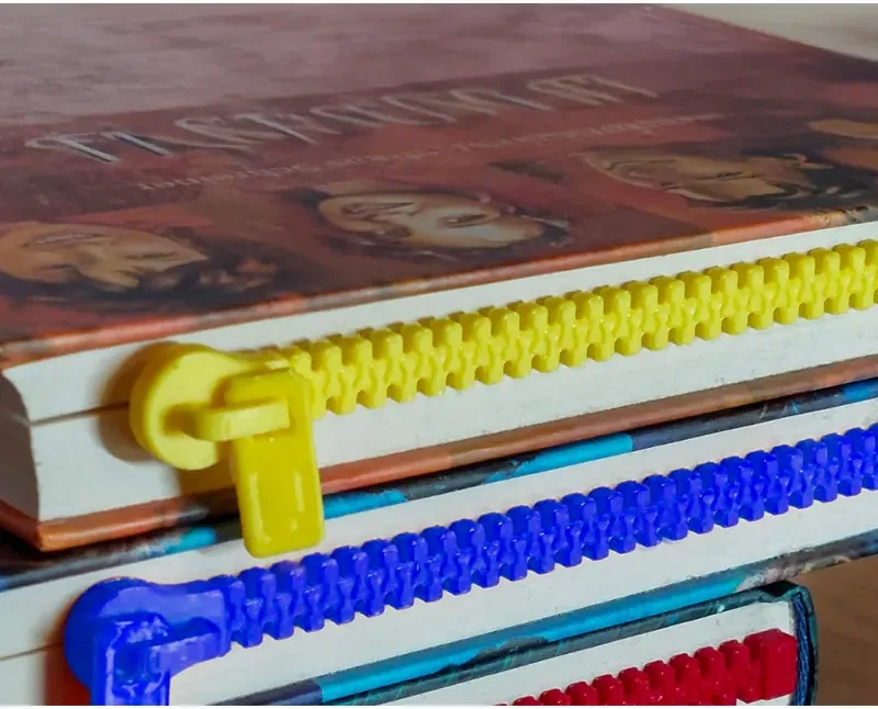 Fermuar Tasarımlı Kitap Ayracı – Sarı — görsel 3