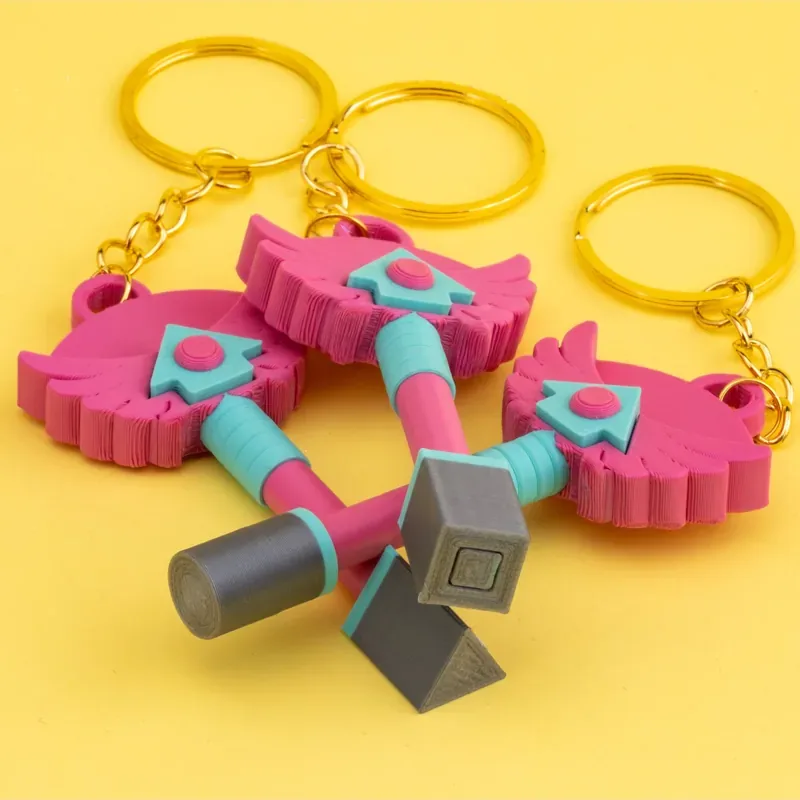 Figure Keychain 3-Piece Set – Pink — image 2