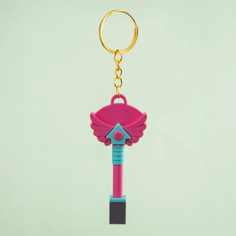 Figure Keychain 3-Piece Set – Pink — image 4