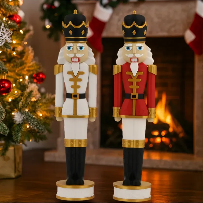 Nutcracker Soldier Figurine 2‑Piece Set 38 cm