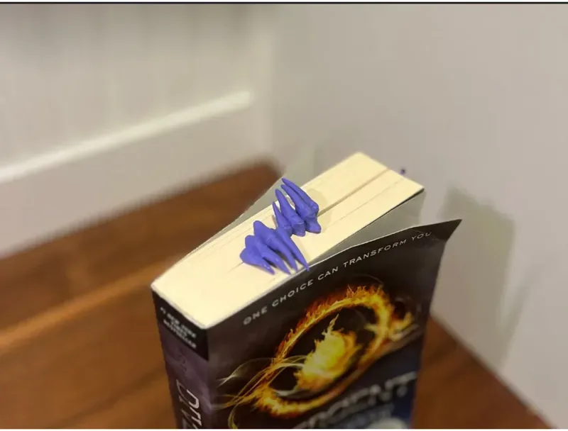 İskelet El Kitap Ayracı – Mor