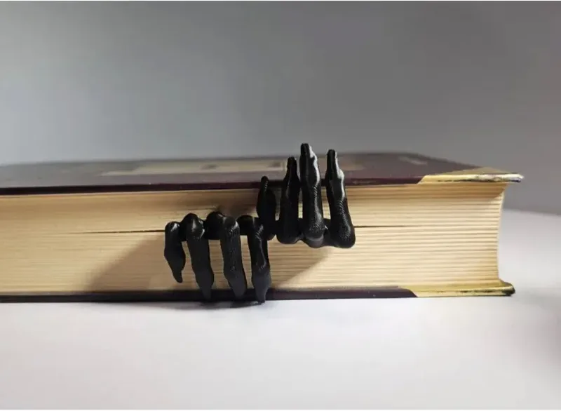 İskelet El Kitap Ayracı – Mor — görsel 2