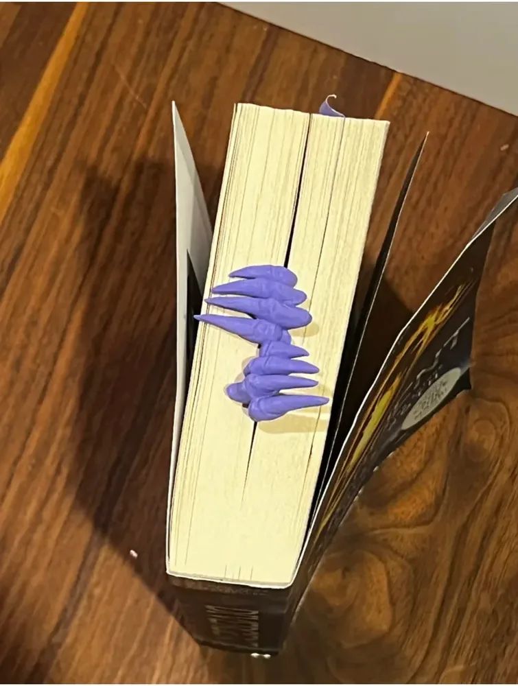 İskelet El Kitap Ayracı – Mor — görsel 3