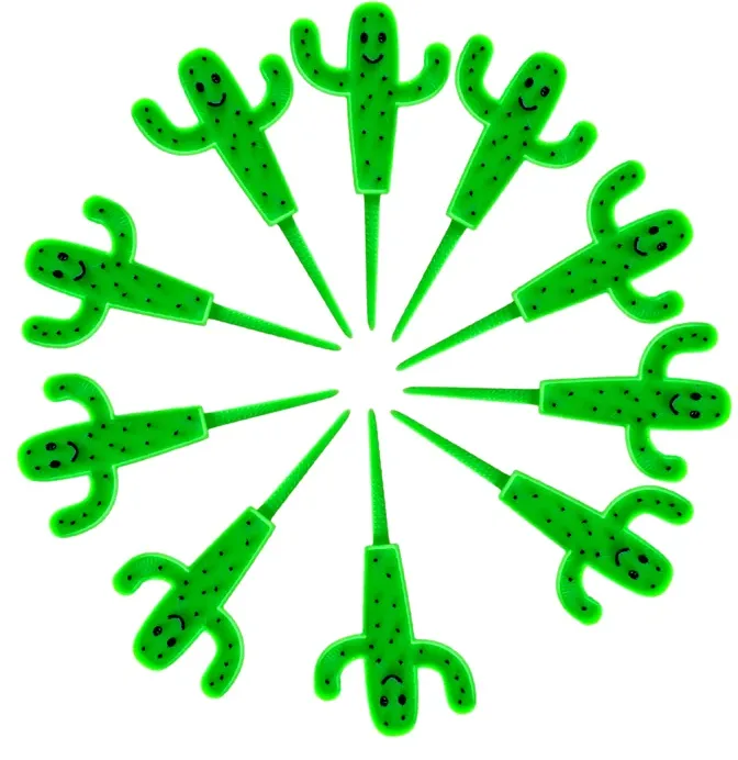 Cactus Cake Topper Stick 10-Piece Set — image 4
