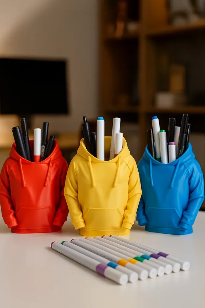 Hooded Sweat Pencil Case – Yellow