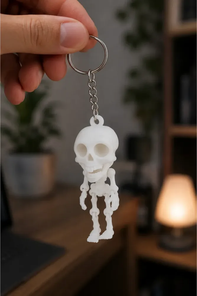Glow-in-the-Dark Moving Skeleton Keychain — image 2