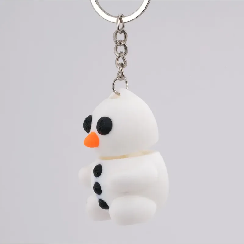 Snowman Keychain – White — image 4