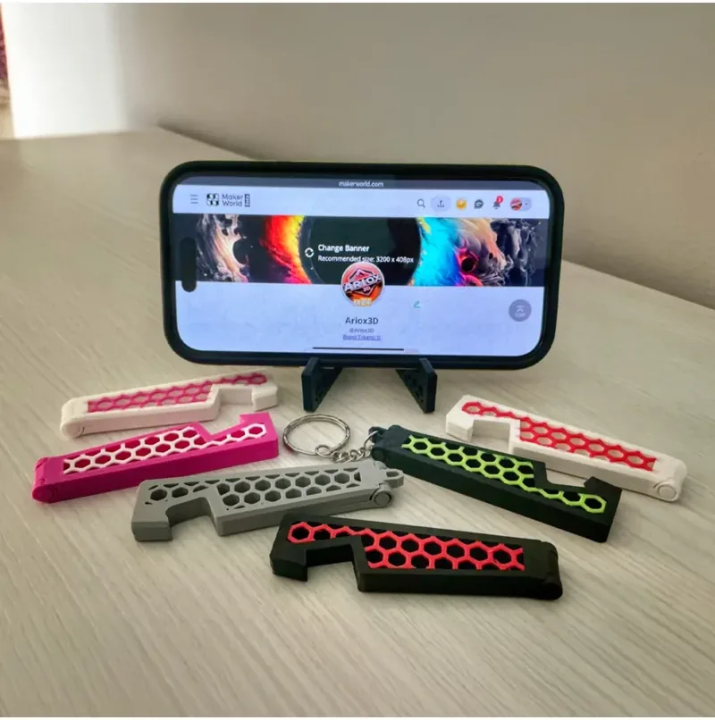 Katlanabilir Anahtarlık Telefon Standı – Mavi
