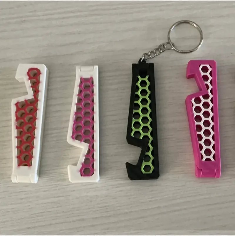 Foldable Keychain Phone Stand – Blue — image 4