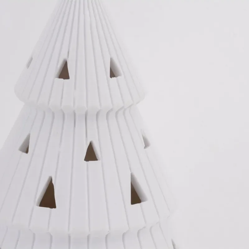 Layered Pine Tree Figure with Candle Light – Yellow — image 4