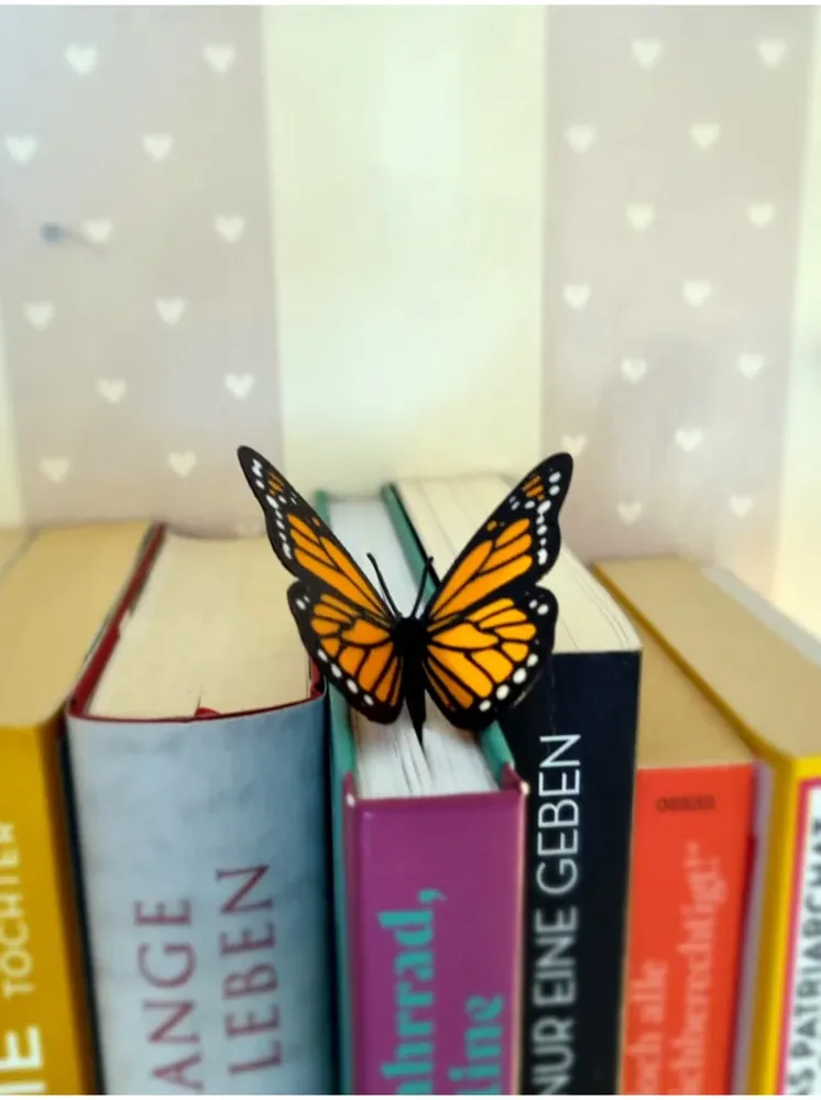 Butterfly Bookmarks 2‑Pack – Orange