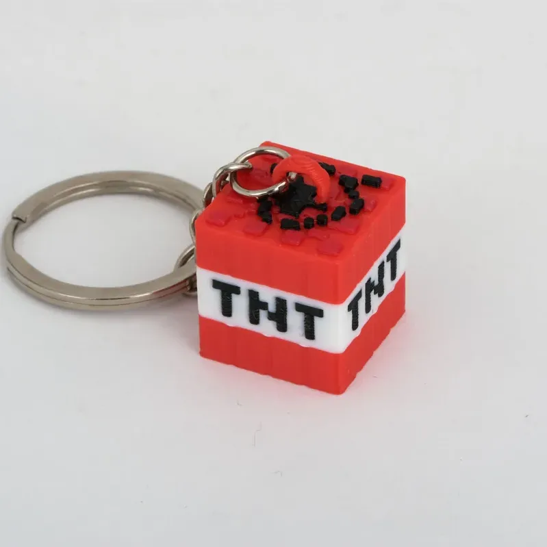 Red Pixel Cube Keychain — image 4
