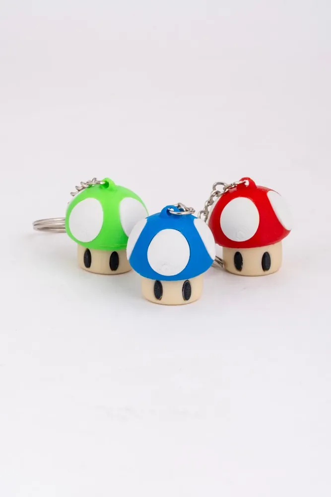 Mushroom Clicker Keychain 3-Piece Set – Multicolor — image 3