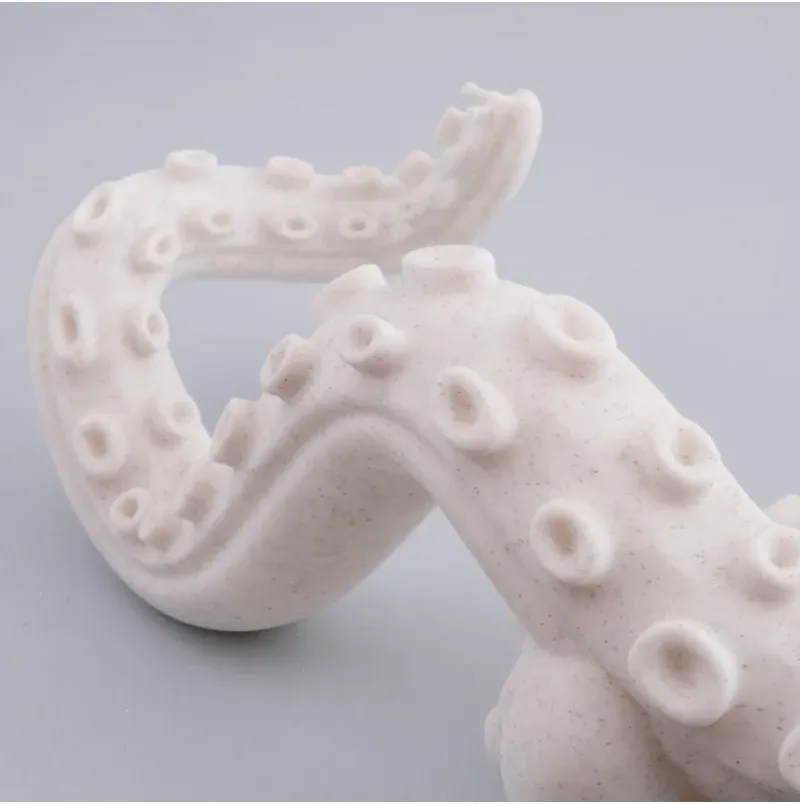 Marble‑Patterned Octopus Controller Stand – White — image 3