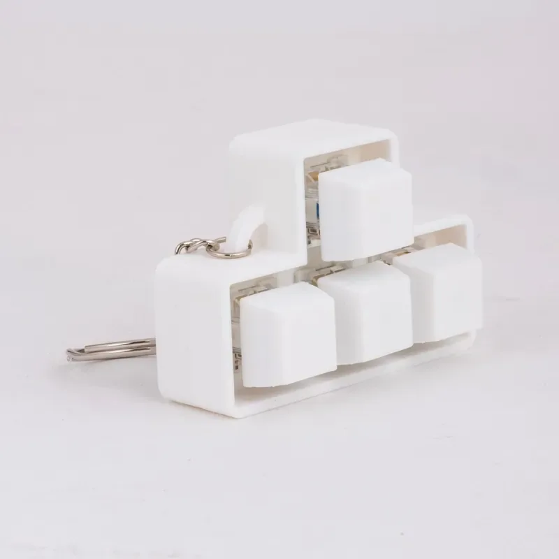 Mini Mechanical Keyboard Clicker Keychain – White — image 4