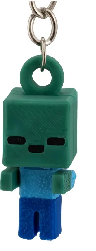 Mini Pixel Zombie Keychain – Green — image 3