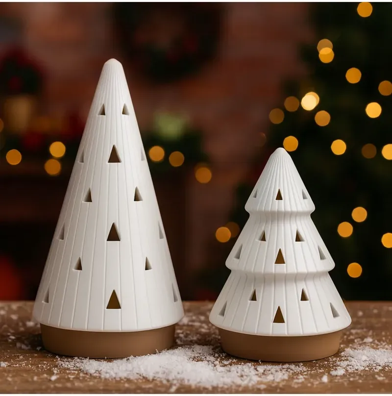 Candle-Lit Christmas Tree 2‑Piece Set – Yellow — image 2
