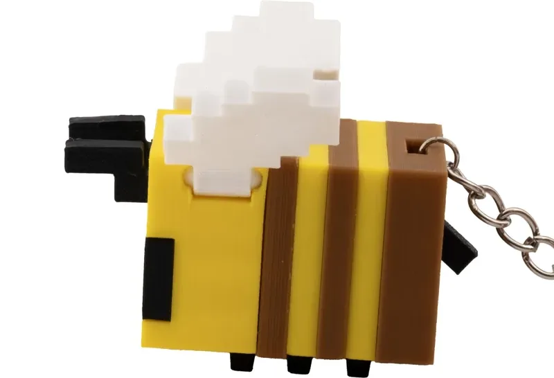 Pixel Bee Figure Keychain – Yellow — image 4