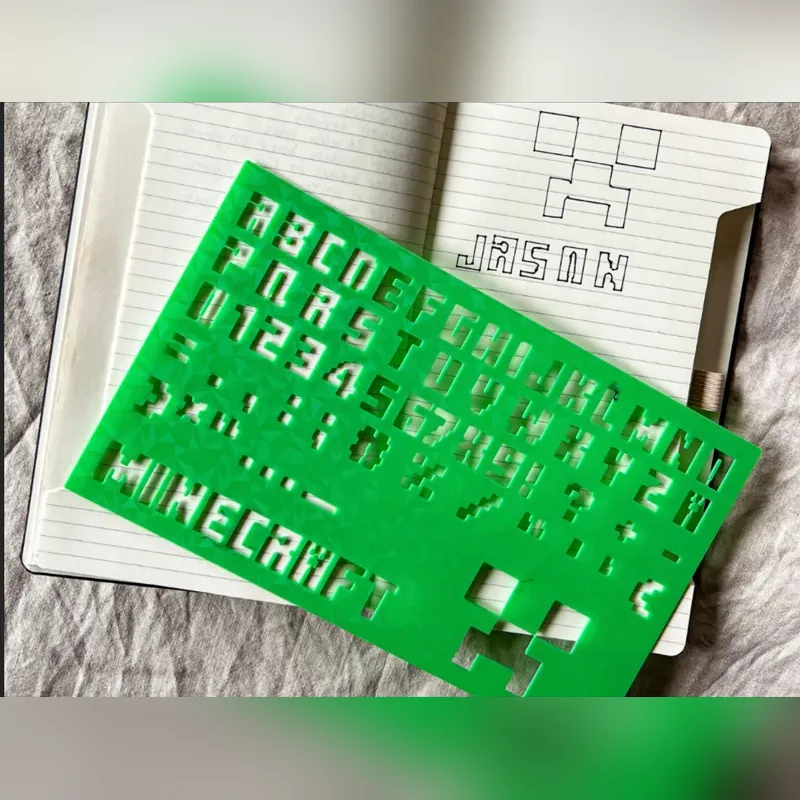 Pixel Block Letter and Shape Template Ruler – Green — image 2