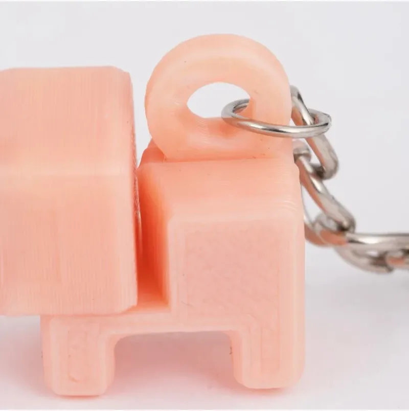 Pixel Pig Keychain – Pink — image 4