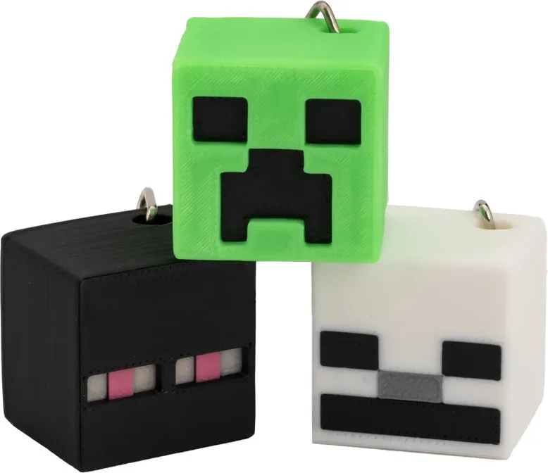 Pixel Character Keychain 3‑Piece Set – Multicolored — image 4