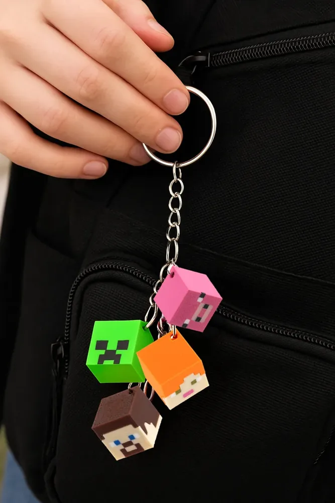 Pixel Character Mini Keychain 4‑Piece Set — image 2