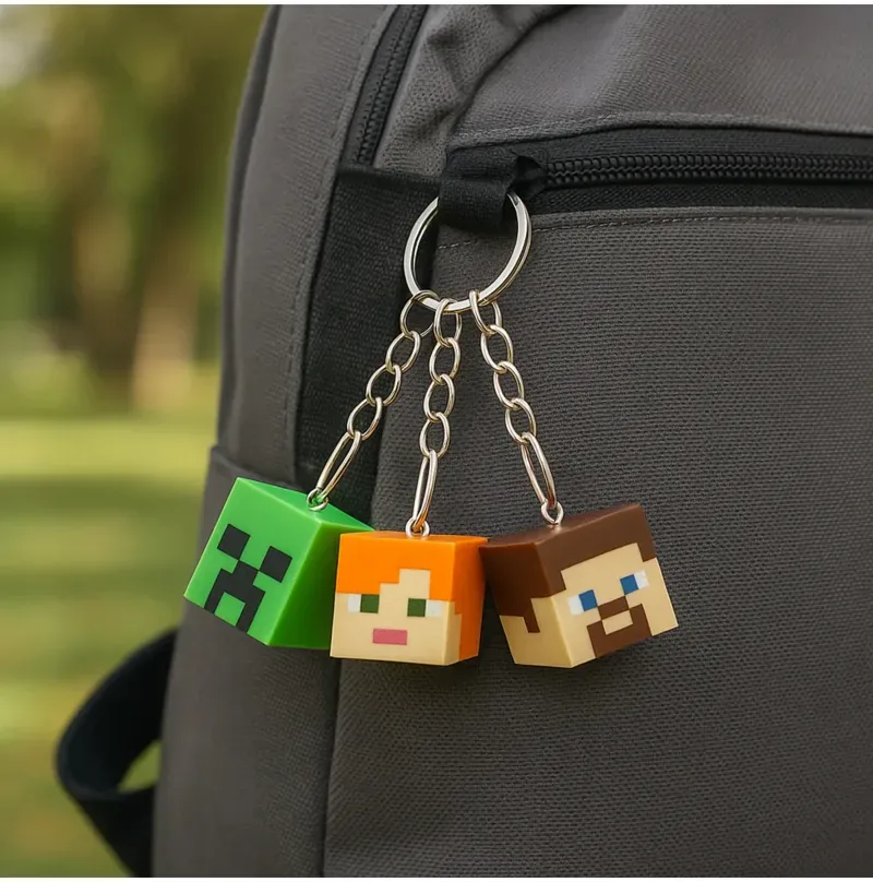 Pixel Character Mini Keychain 4‑Piece Set — image 3