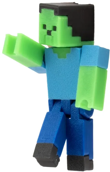 Pixel Zombie Figure Keychain – Green — image 3