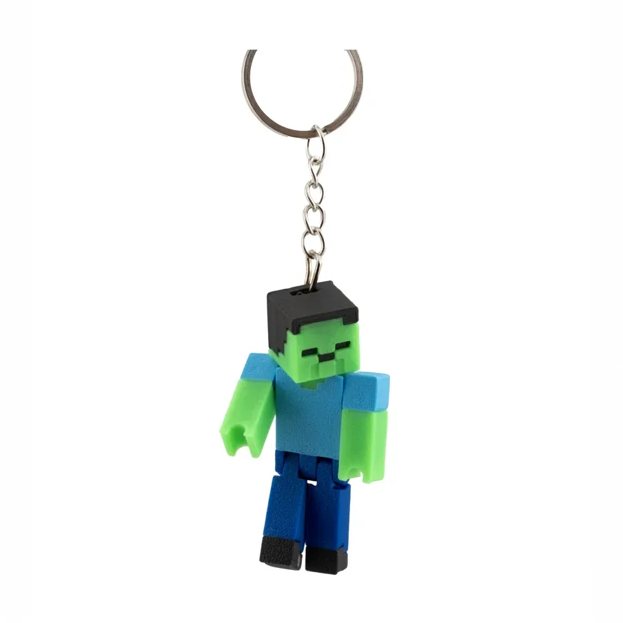 Pixel Zombie Figure Keychain – Green — image 4