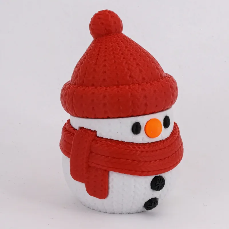 Hat‑Wearing Snowman Figure – Multicolored — image 3