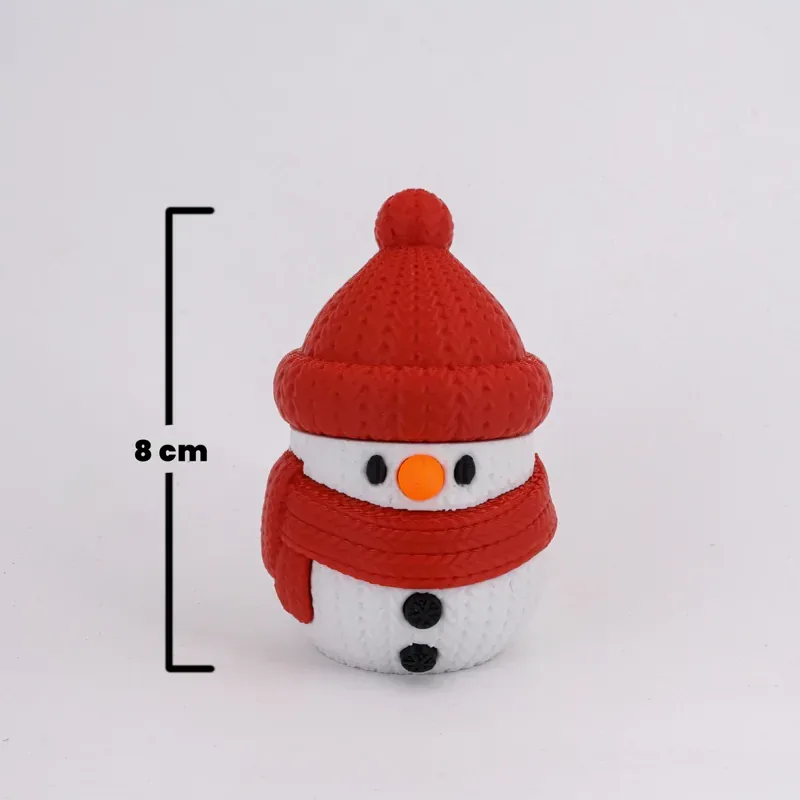 Hat‑Wearing Snowman Figure – Multicolored — image 4