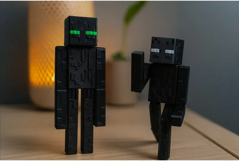 Black Pixel Character Keychain 2-Piece Set — image 2