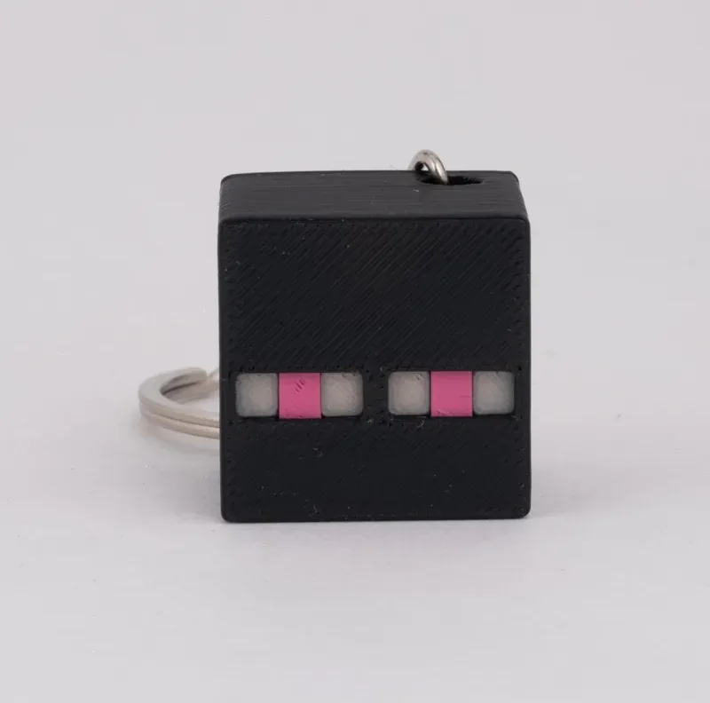Black Pixel Character Cube Keychain — image 2