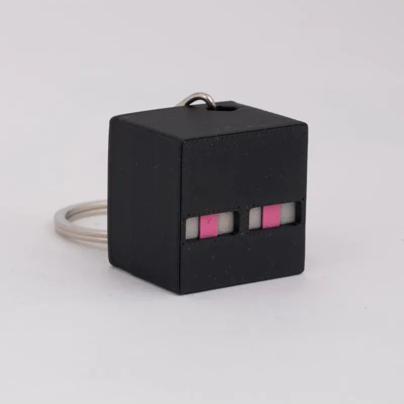 Black Pixel Character Cube Keychain — image 4