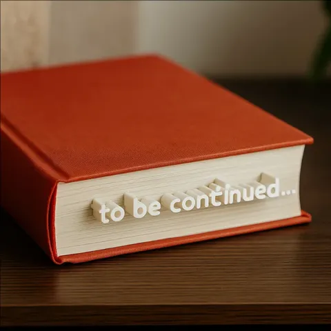 “To Be Continued” Kitap Ayracı – Beyaz