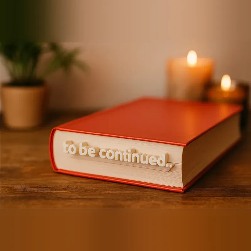 “To Be Continued” Book Bookmark – White — image 2