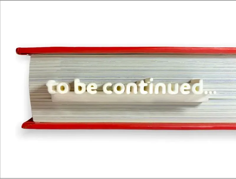 “To Be Continued” Kitap Ayracı – Beyaz — görsel 3