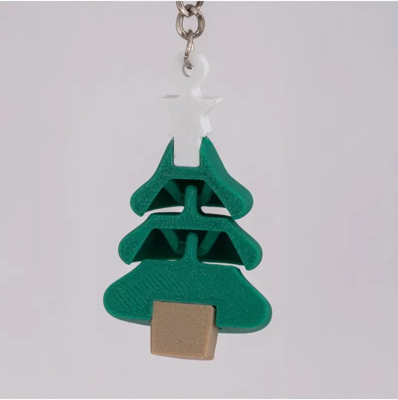 Christmas Pine Tree Keychain – White — image 4