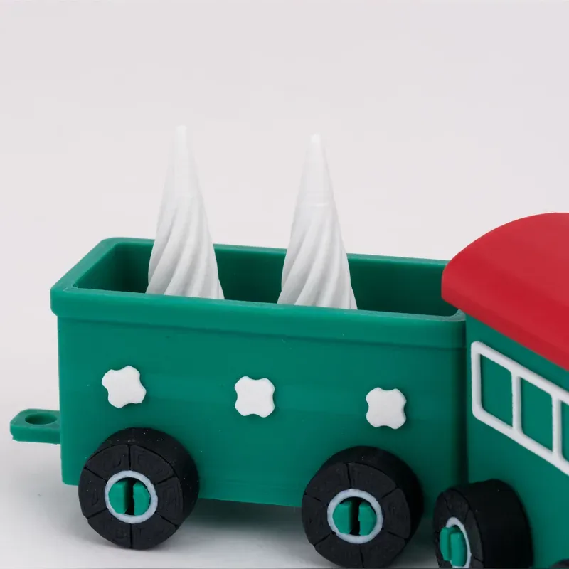 Christmas Toy Train Car 2‑Piece Set – Green — image 3